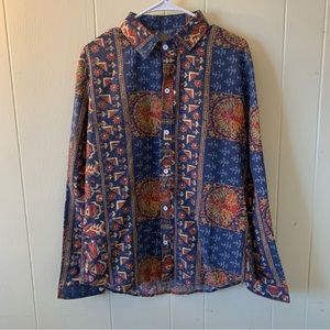 Multicolor Funky Vintage Shirt Medium